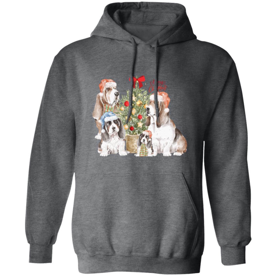 Basset Hound Christmas Pullover Hoodie