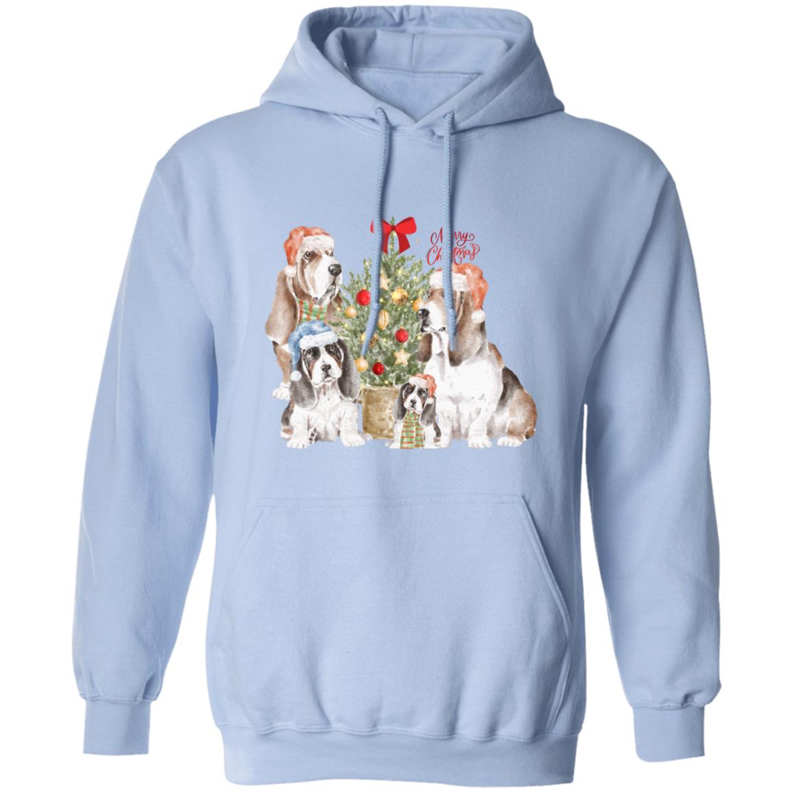 Basset Hound Christmas Pullover Hoodie