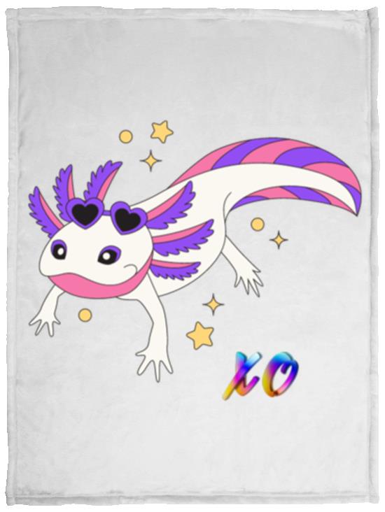 Axolotl Cozy Plush Fleece Blanket - 30x40in