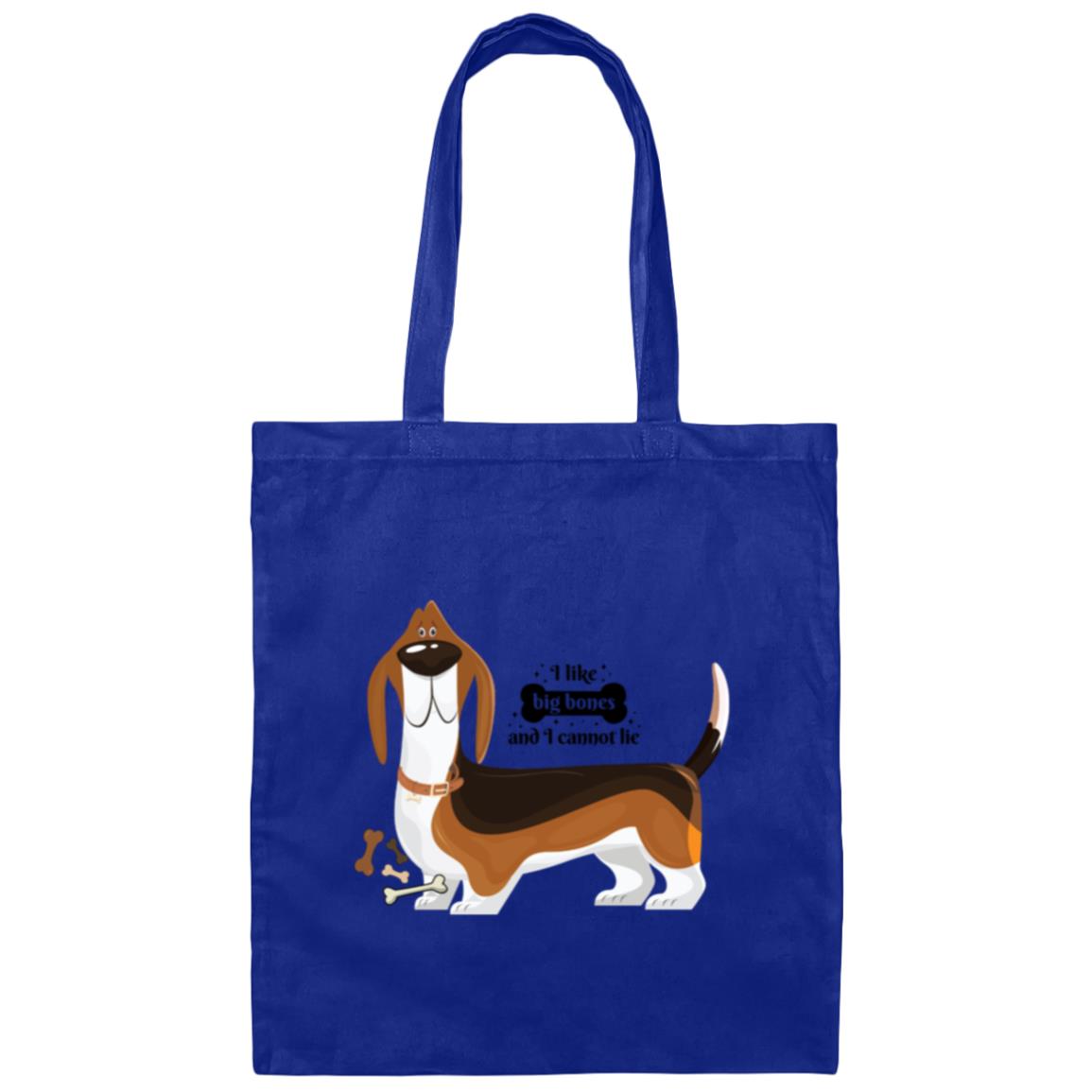 Basset Hound Big Bones Canvas Tote Bag