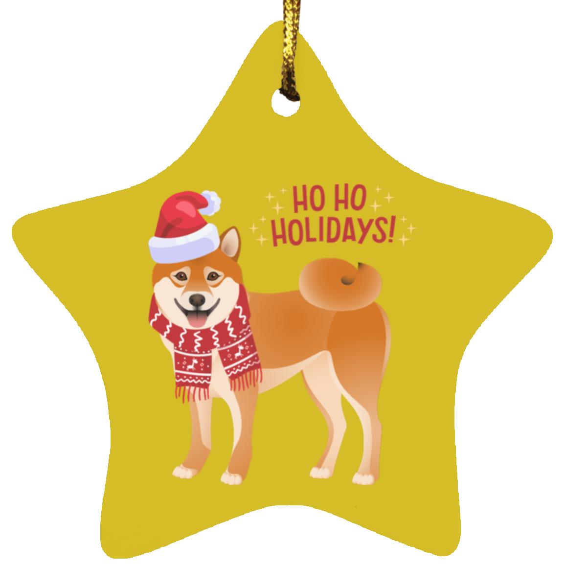 HO HO HOLIDAYS Star Ornament