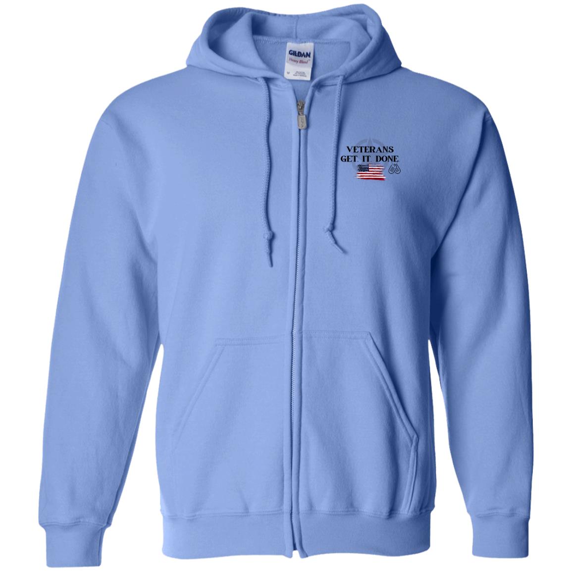 Veterans Get it Done!  Zip Up Hooded Sweatshirt