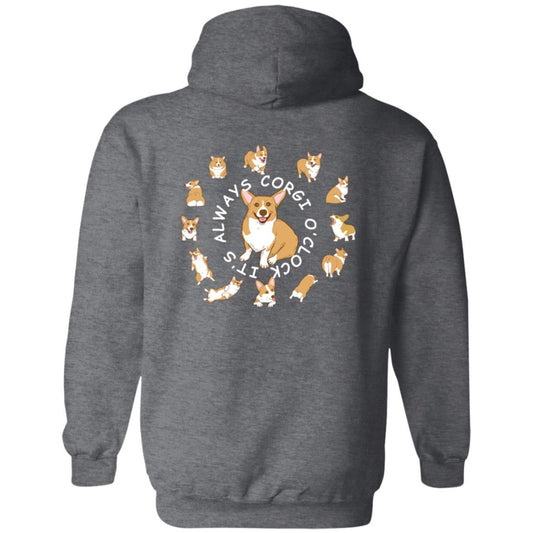 Corgi It's alway Corgi O'Clock! Full Zip Up Hooded Sweatshirt