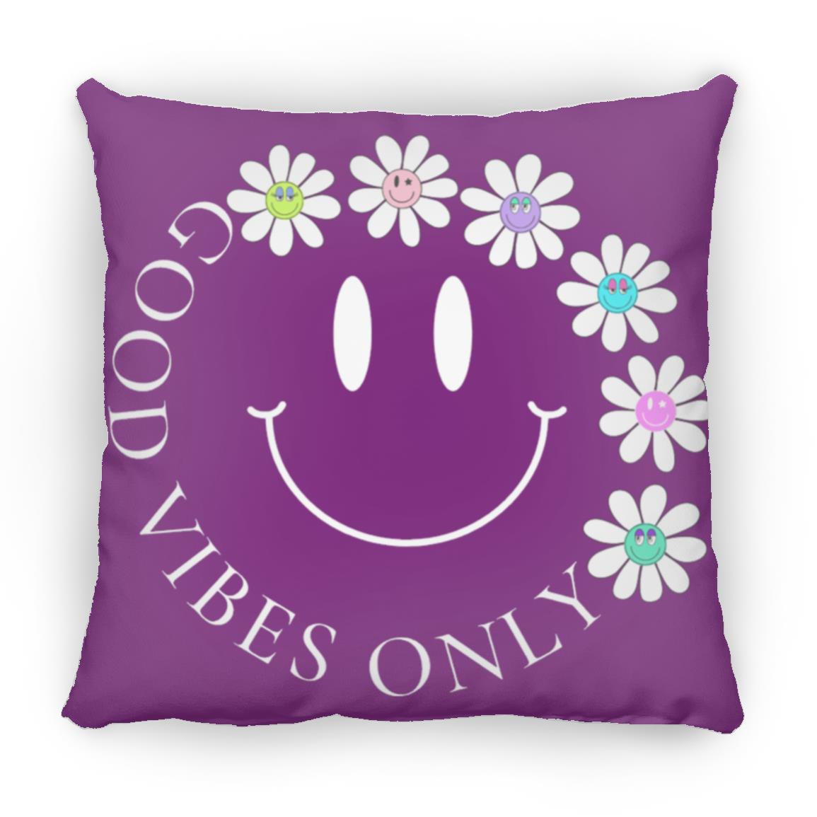 Good Vibes 16 x 16 in Square Throw Pillow. Teens will love this design.