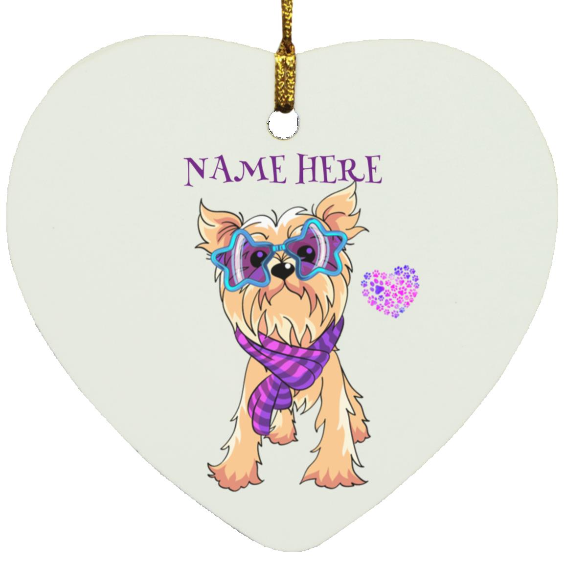 Yorkshire Terrier-Heart Ornament