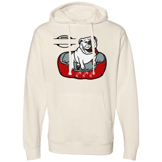 Personalizable Bulldog Football Hooded Sweatshirt