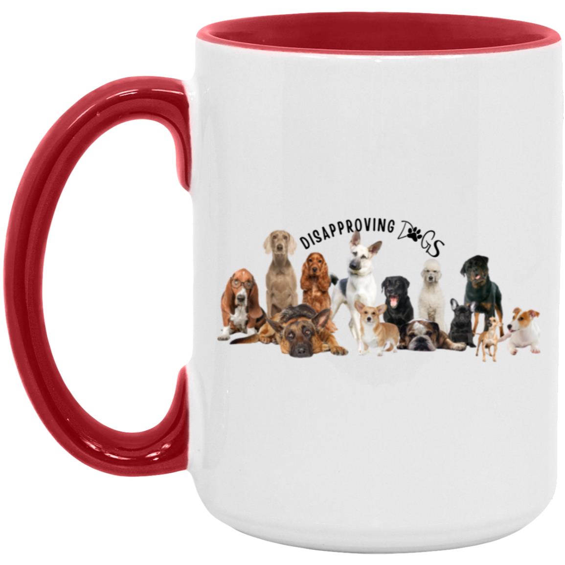 Disapproving Dogs 15oz Accent Mug