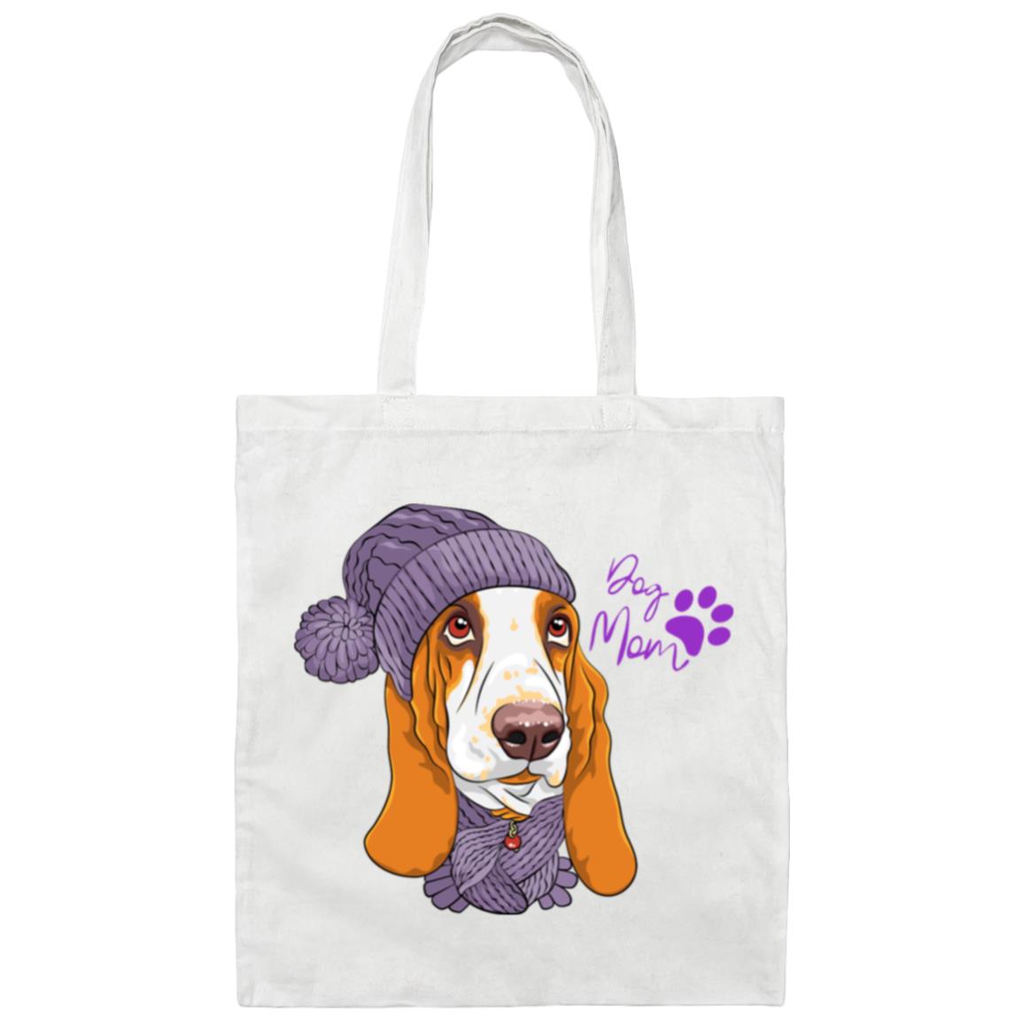 Basset Hound Dog Mom Canvas Tote Bag