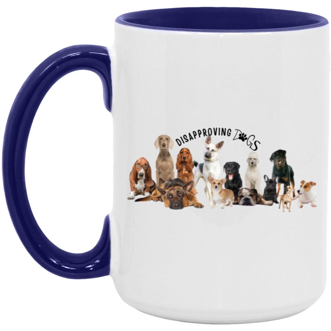 Disapproving Dogs 15oz Accent Mug