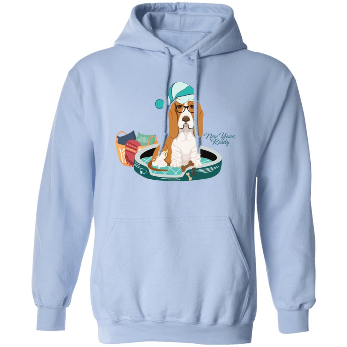 Warm Pullover Hoodie with a cute Basset Hound on the front