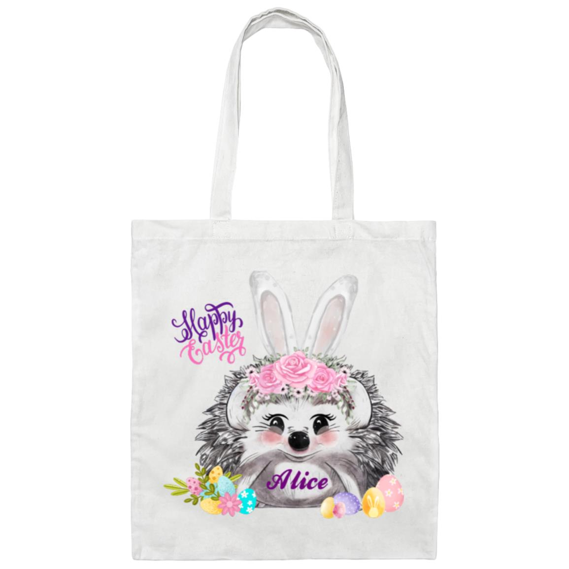 Personalized Easter Hedgehog Tote Bag- Unique Design