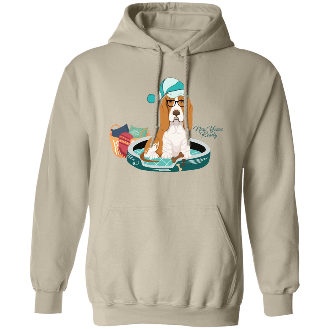 Warm Pullover Hoodie with a cute Basset Hound on the front