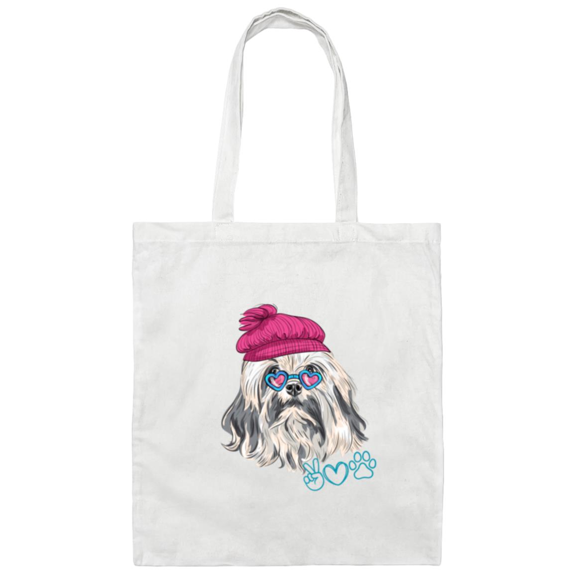 Peace Dog Canvas Tote Bag