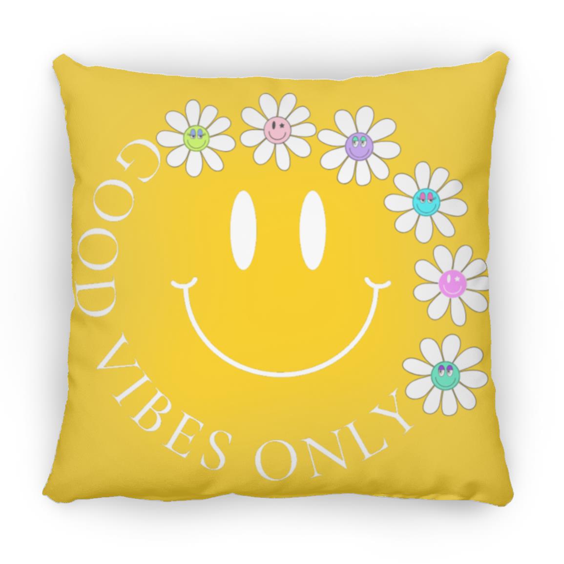 Good Vibes 16 x 16 in Square Throw Pillow. Teens will love this design.