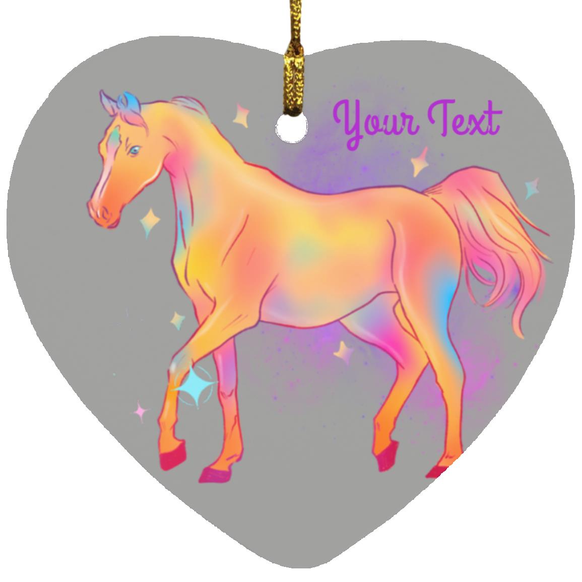 Horse Heart Ornament- FREE PERSONALIZATION