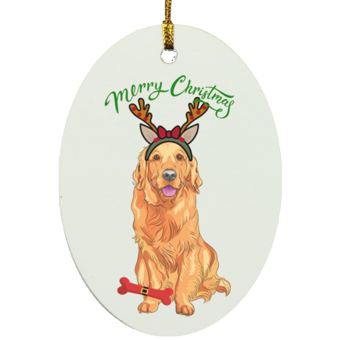 Golden Retriever Oval Ornament