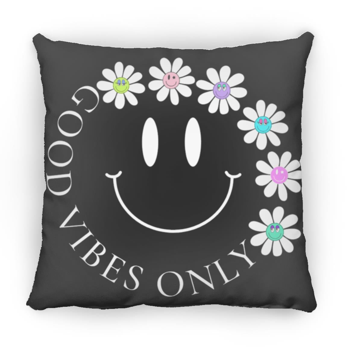 Good Vibes 16 x 16 in Square Throw Pillow. Teens will love this design.