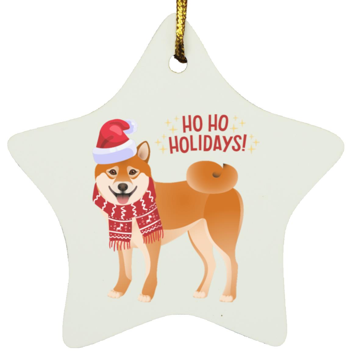 HO HO HOLIDAYS Star Ornament