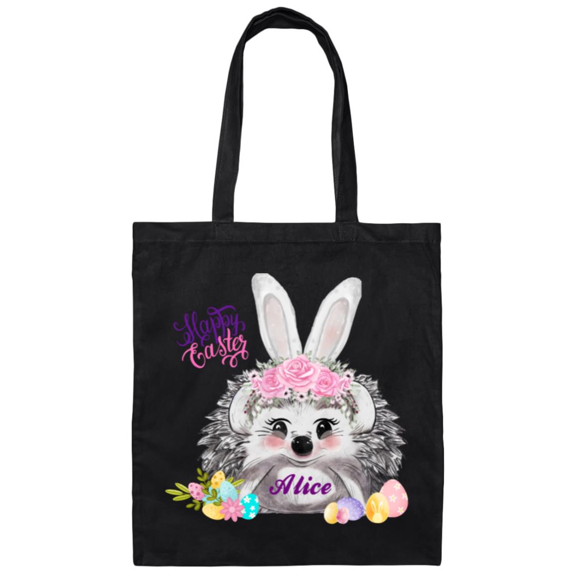 Personalized Easter Hedgehog Tote Bag- Unique Design