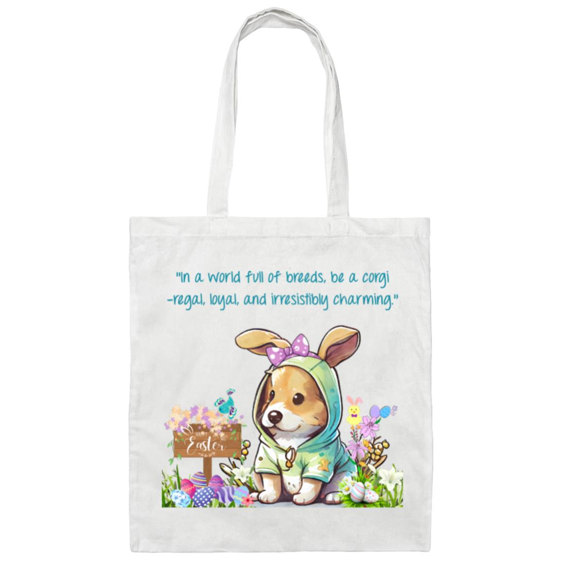 Corgi Easter Tote Bag- Corgi Lovers Bag