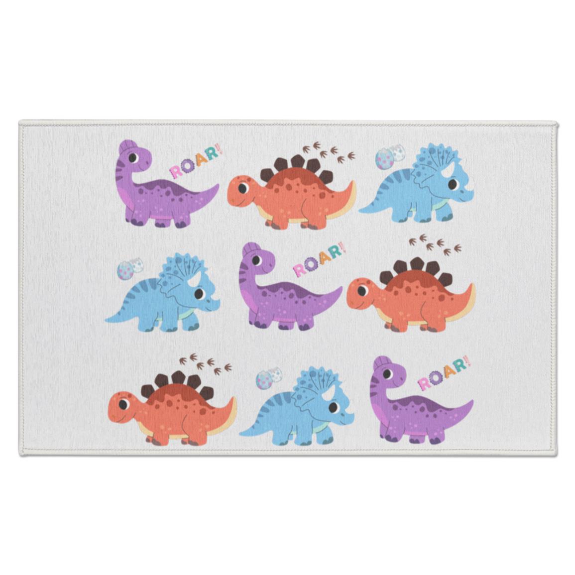 Dinosaur Pattern Cartoon Type Indoor Non Slip Rug