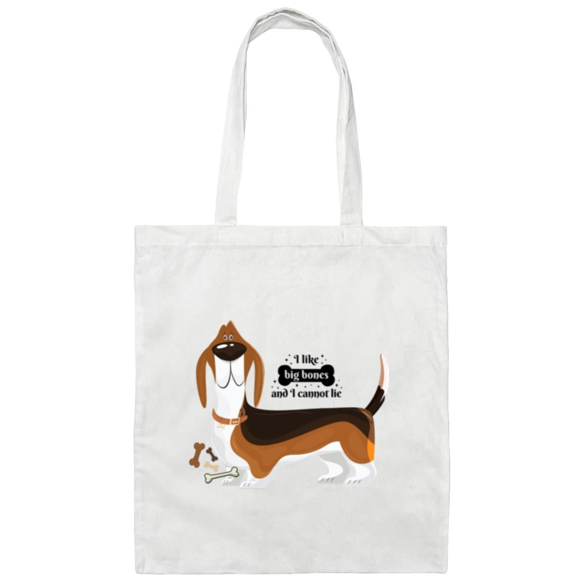 Basset Hound Big Bones Canvas Tote Bag