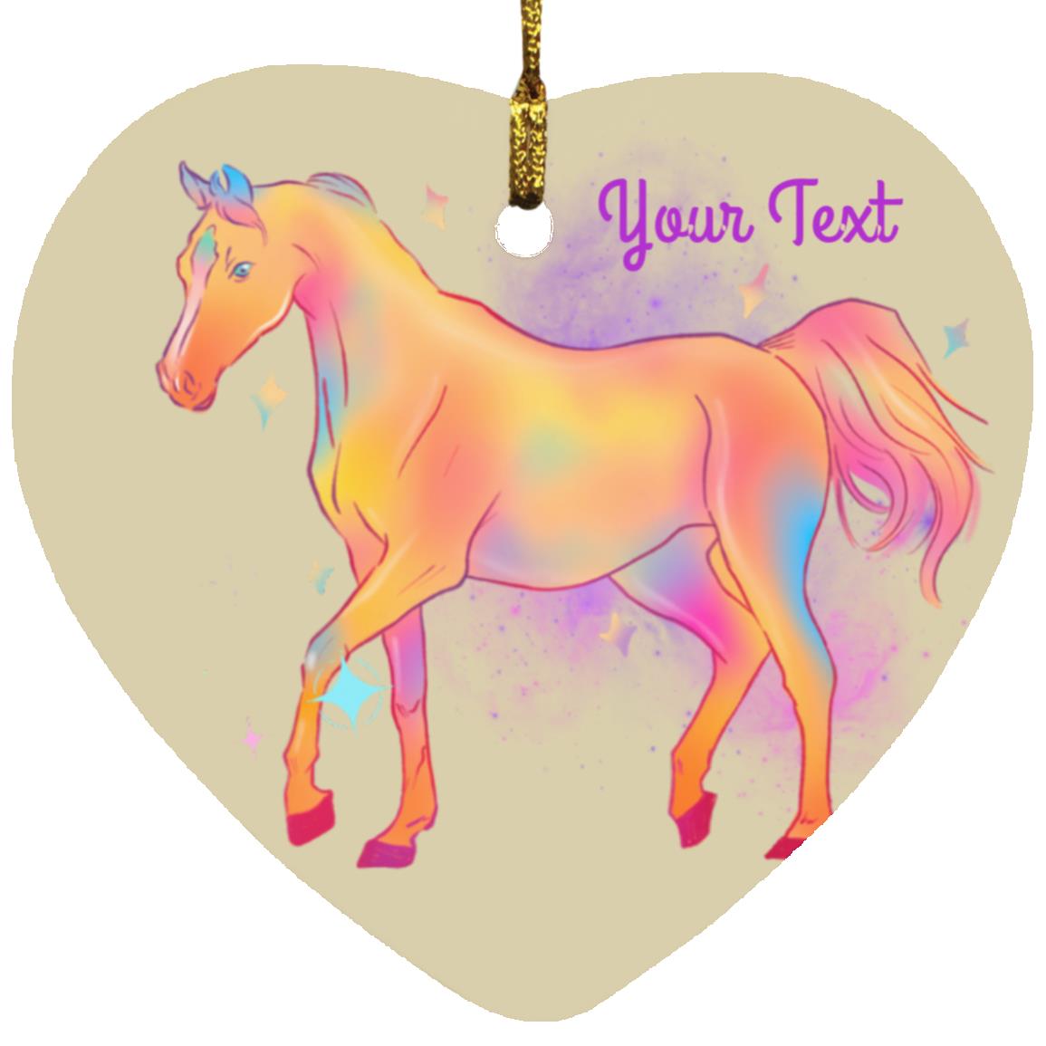 Horse Heart Ornament- FREE PERSONALIZATION