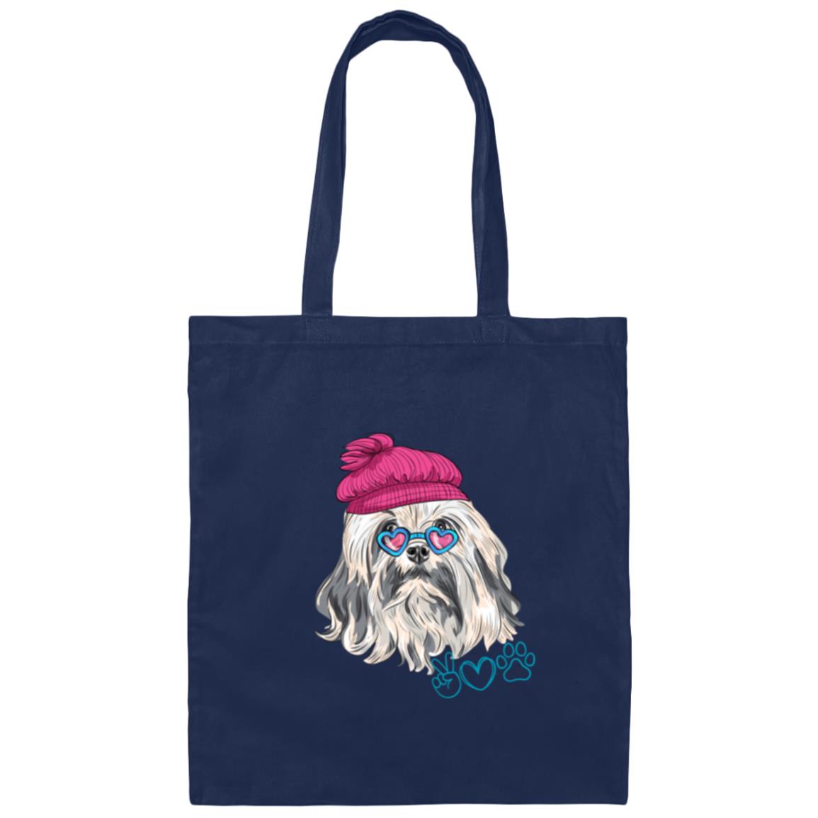 Peace Dog Canvas Tote Bag