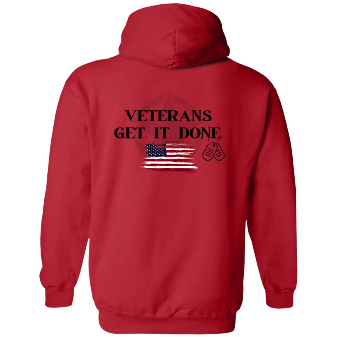 Veterans Get it Done!  Zip Up Hooded Sweatshirt