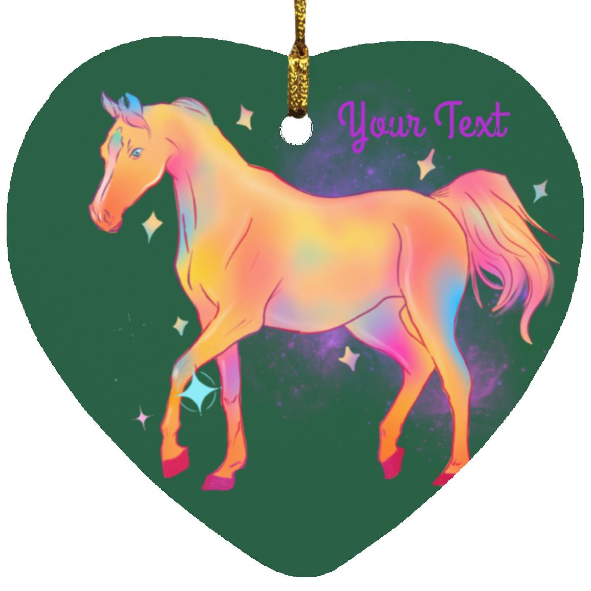 Horse Heart Ornament- FREE PERSONALIZATION