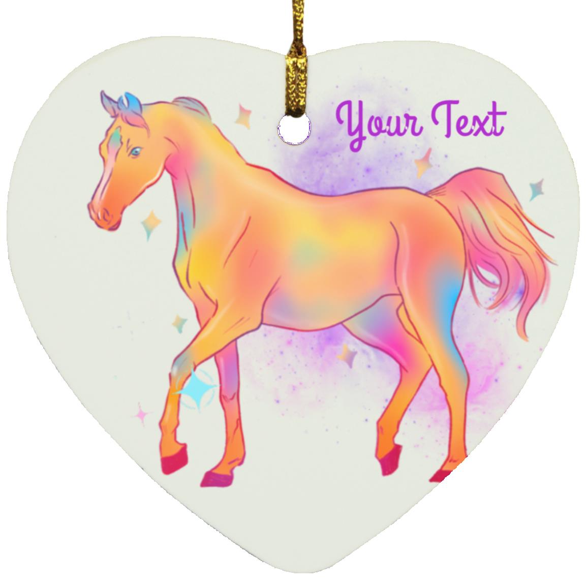 Horse Heart Ornament- FREE PERSONALIZATION