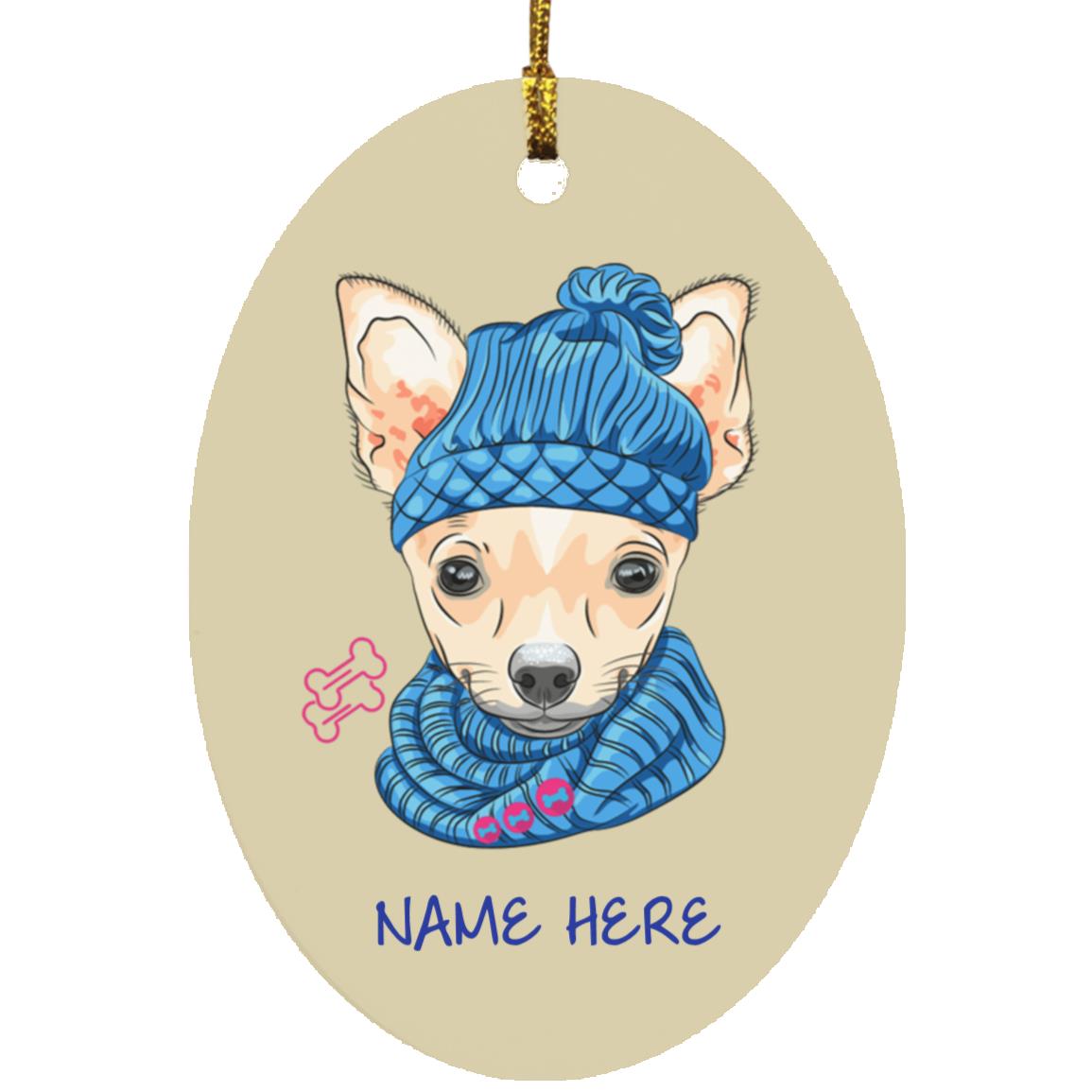 Chihuahua Oval Ornament- FREE Personalization