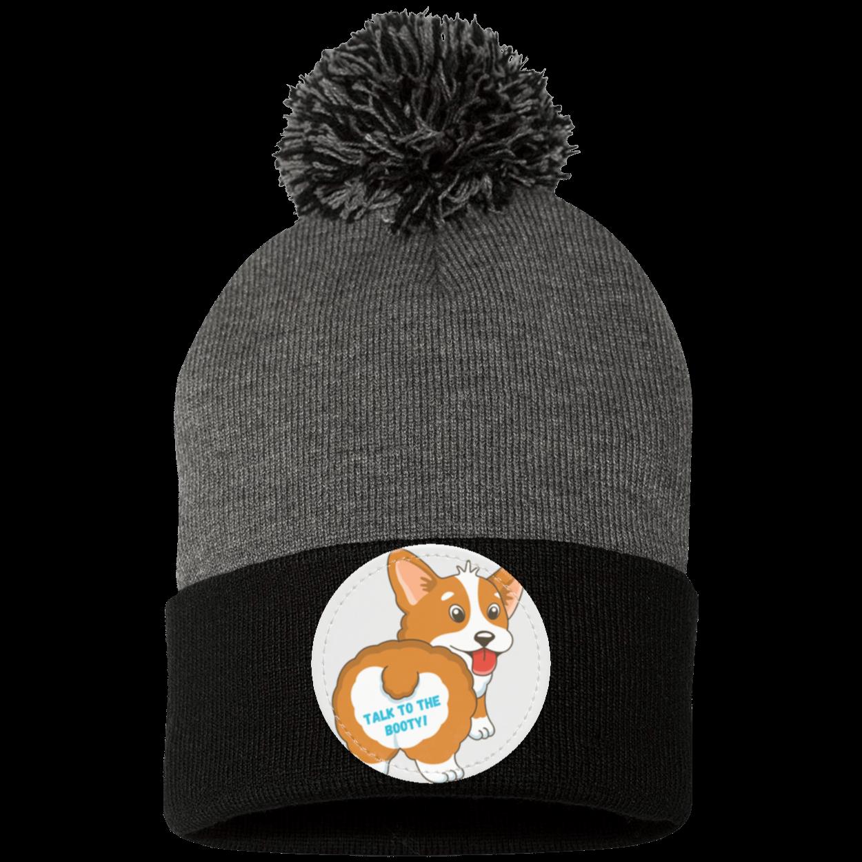 Talk to the booty Corgi Pom Pom Knit Cap