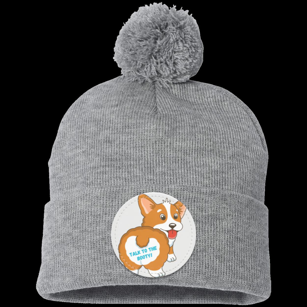 Talk to the booty Corgi Pom Pom Knit Cap