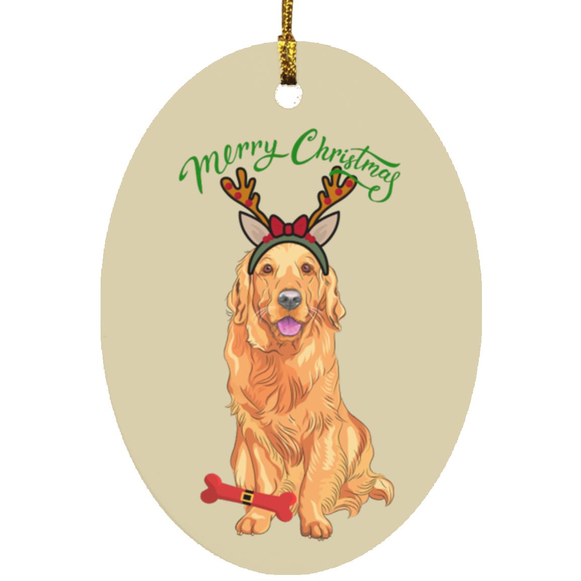 Golden Retriever Oval Ornament