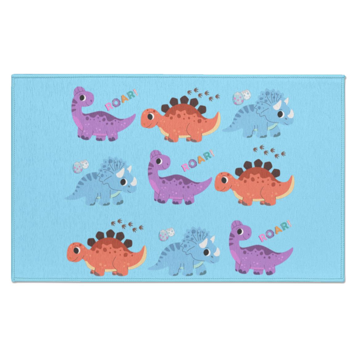 Dinosaur Pattern Cartoon Type Indoor Non Slip Rug