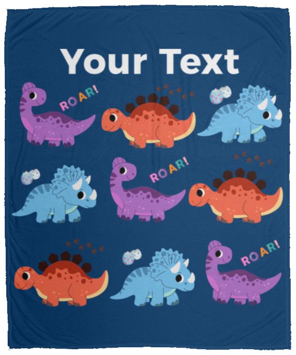 Dinosaur Cozy & Soft Plush Fleece Blanket - 50x60