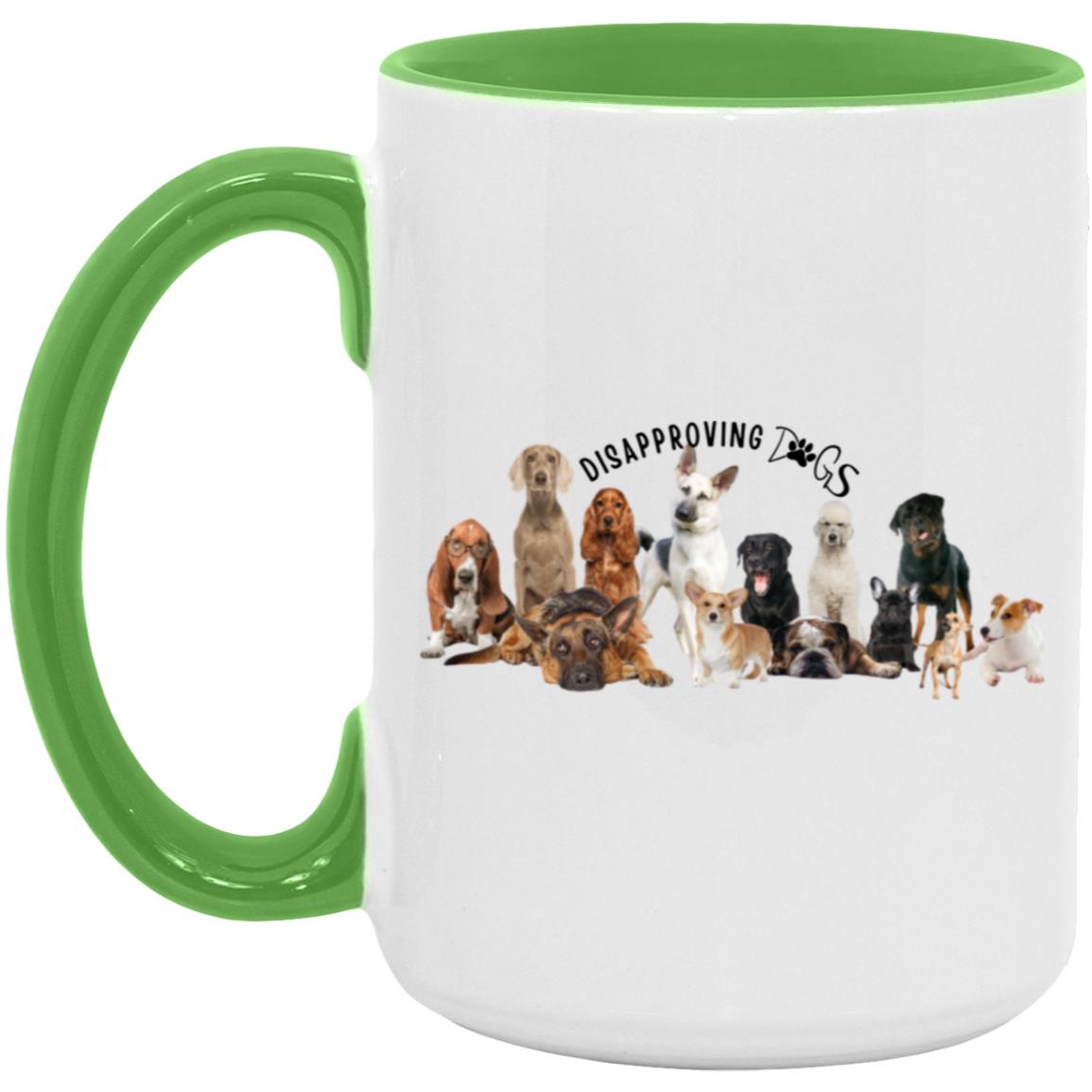 Disapproving Dogs 15oz Accent Mug