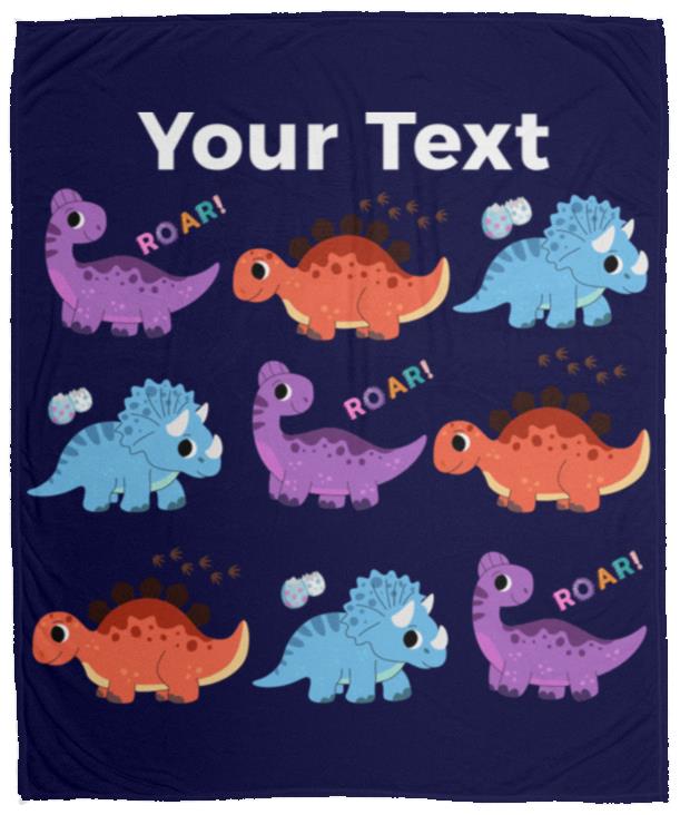 Dinosaur Cozy & Soft Plush Fleece Blanket - 50x60