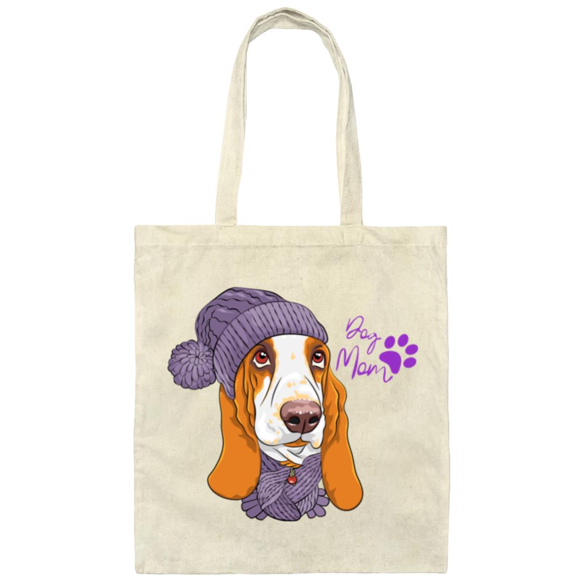 Basset Hound Dog Mom Canvas Tote Bag