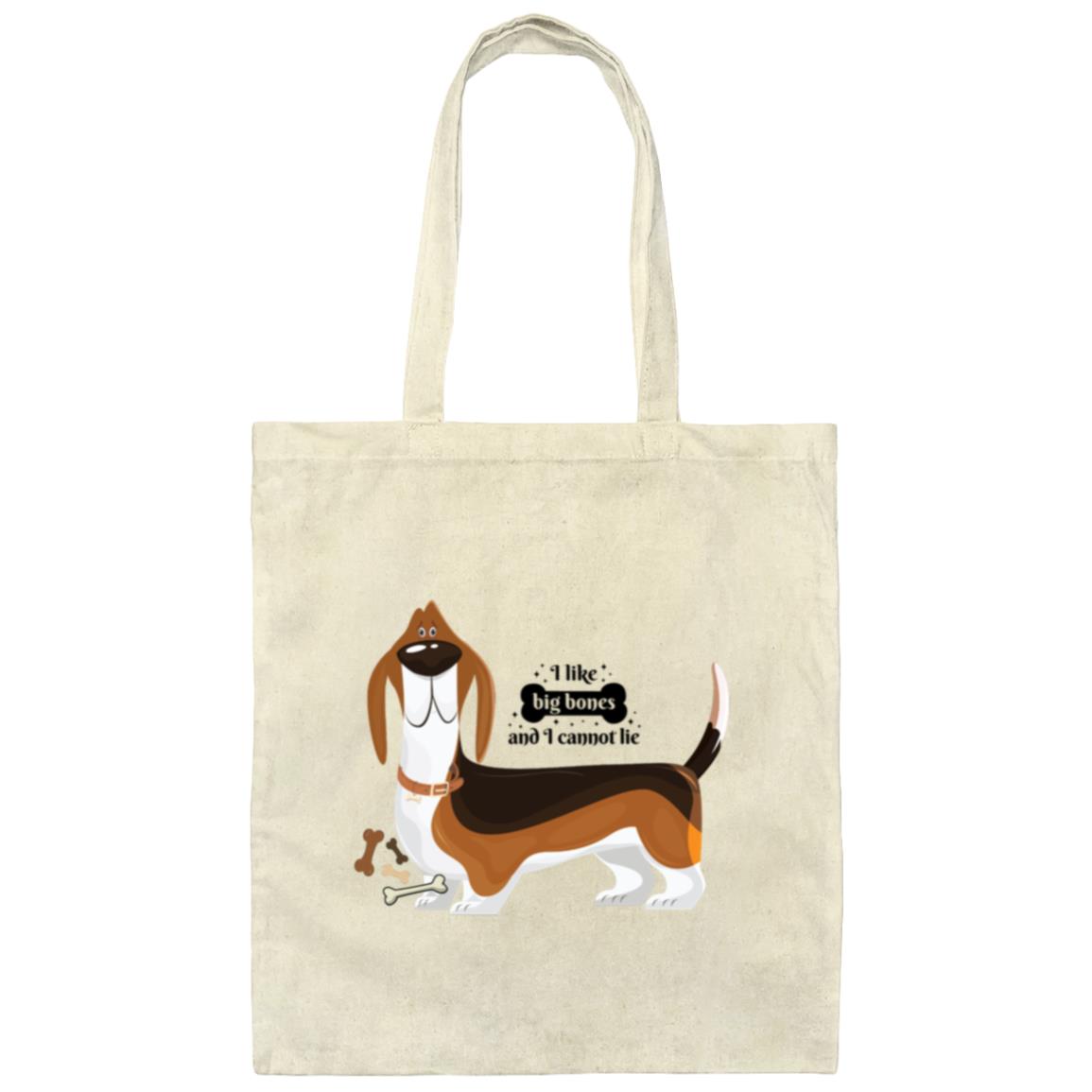 Basset Hound Big Bones Canvas Tote Bag