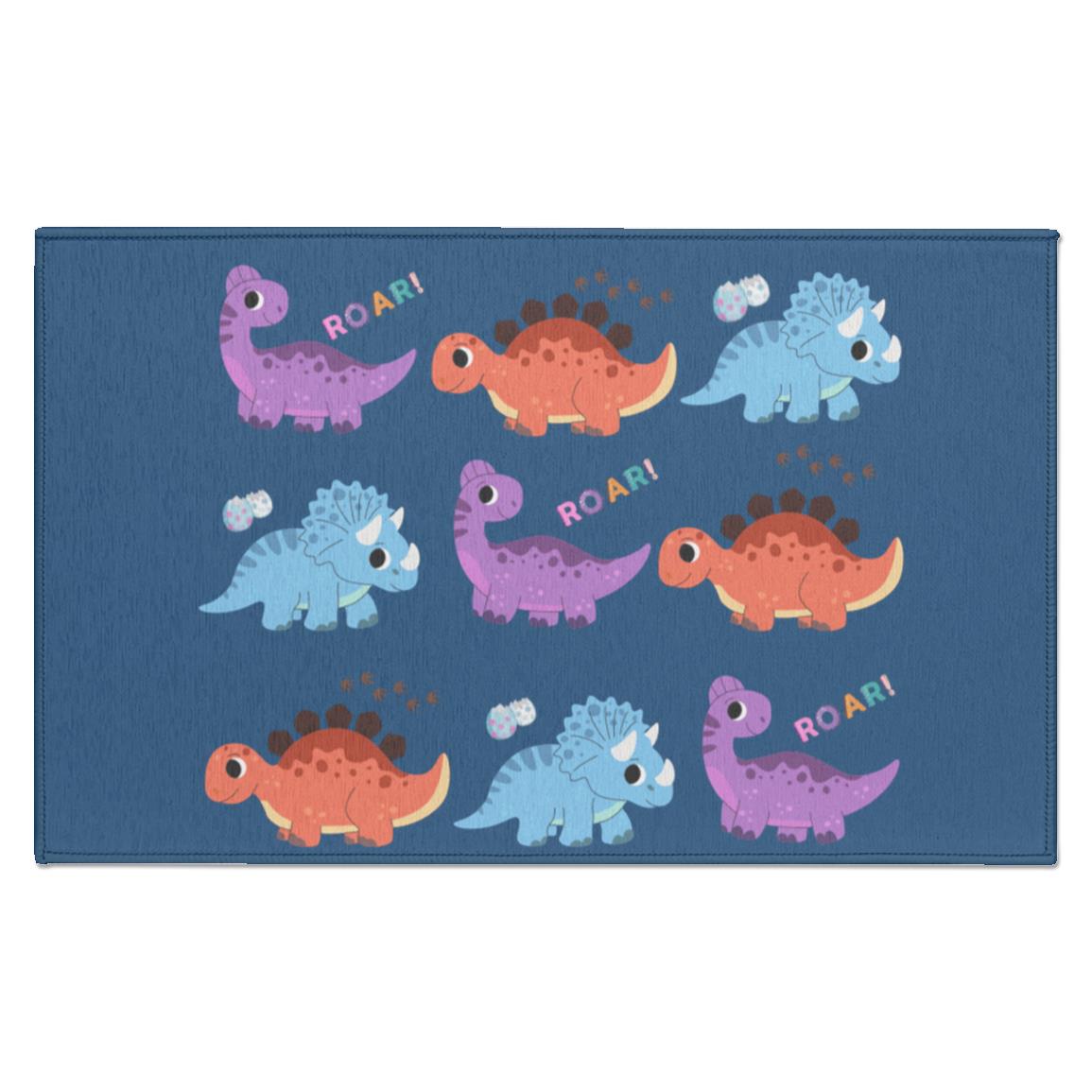 Dinosaur Pattern Cartoon Type Indoor Non Slip Rug