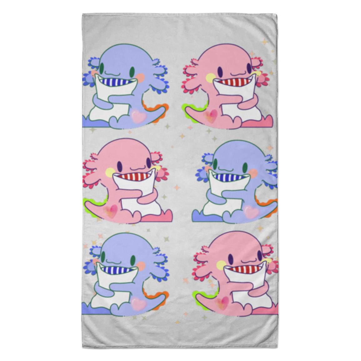 Axolotl Pattern Bath Towel - 35x60