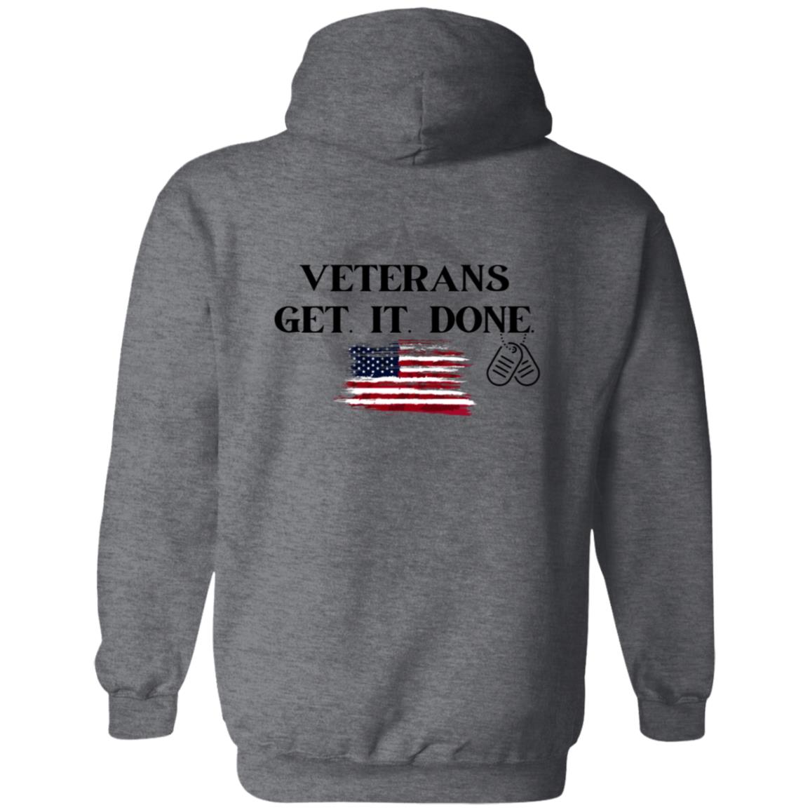 Veterans Get it Done!  Zip Up Hooded Sweatshirt