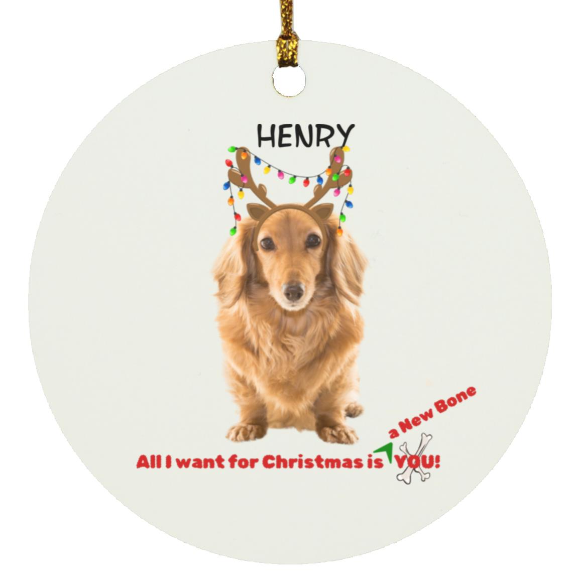 Daschund  PERSONALIZED Ornament