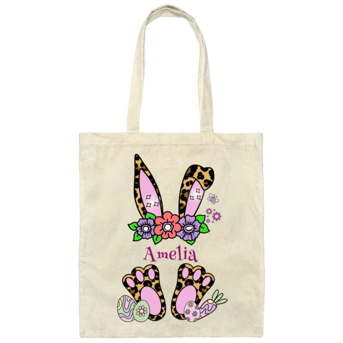 Personalized Easter Canvas Tote Bag- Free Shipping