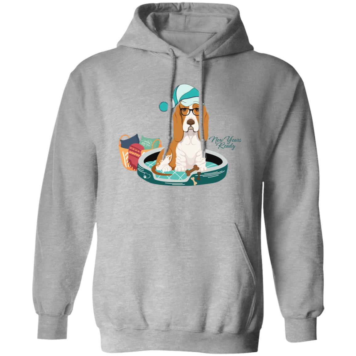 Warm Pullover Hoodie with a cute Basset Hound on the front