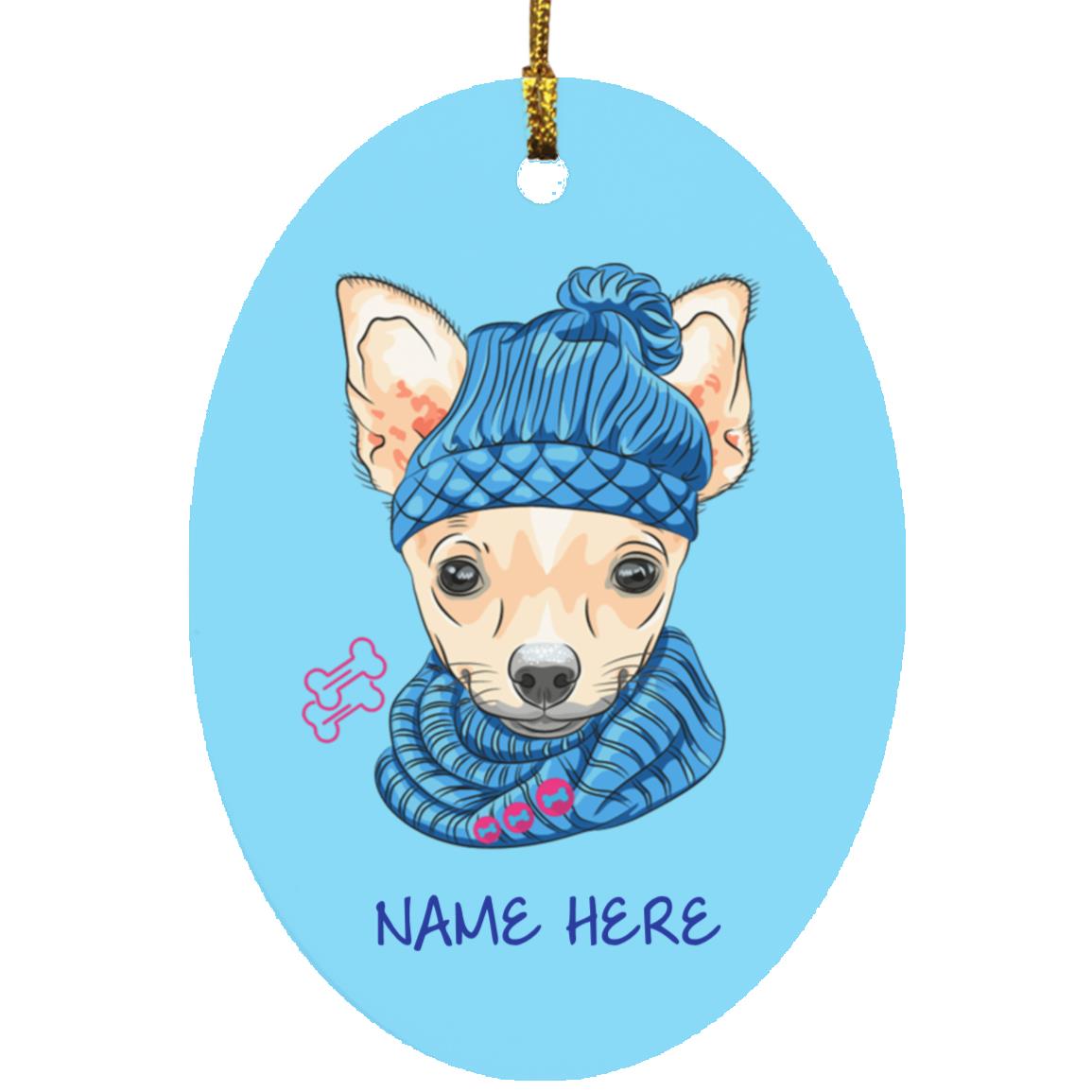 Chihuahua Oval Ornament- FREE Personalization