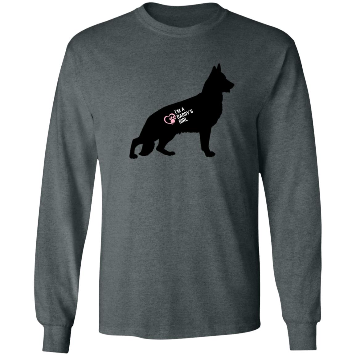 German Shepherd Daddy's Girl Long Sleeve Tee Shirt. German Shepherd Lovers Men's Tee.