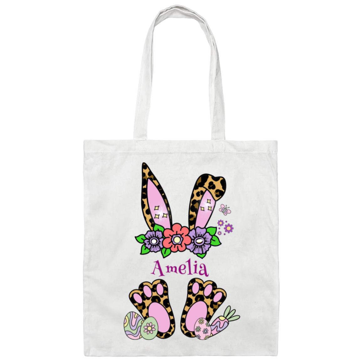 Personalized Easter Canvas Tote Bag- Free Shipping